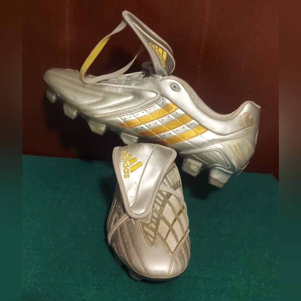 ADIDAS PREDATOR CLIMACOOL MEN'S SILVER SYNTHETIC ATHLETIC SOCCER SHOES SIZE 13 - Picture 2 of 15